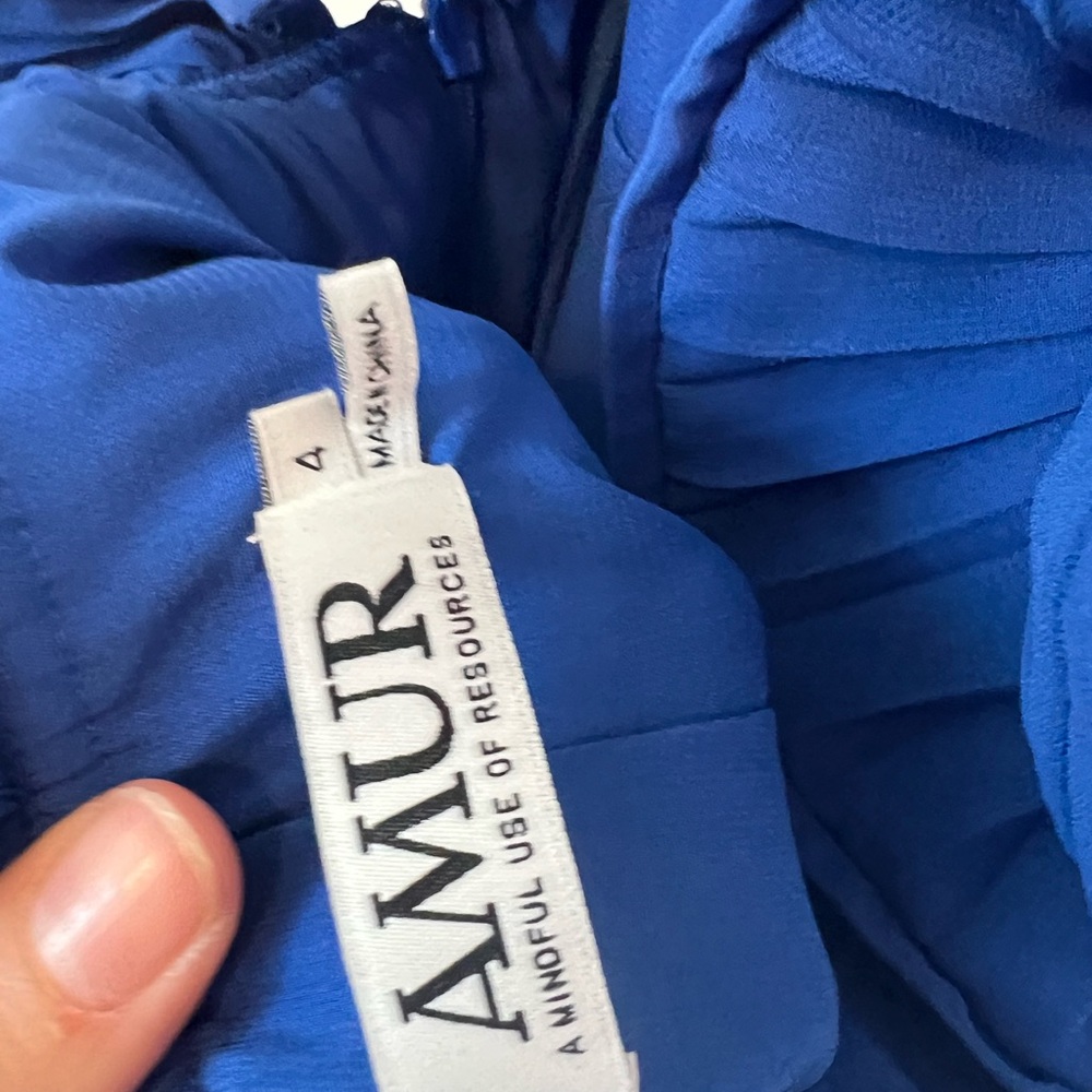 AMUR blue Meray Maxi Dress sz 4 - Picture 5 of 5